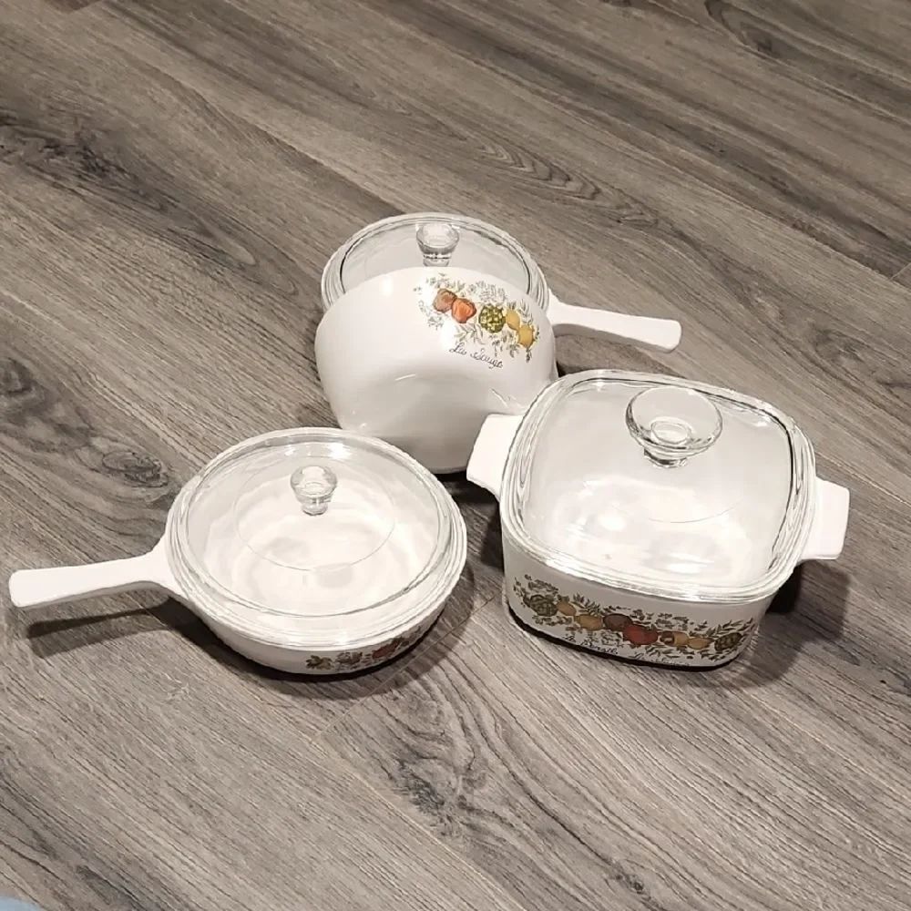 RARE Vintage Corningware "Spice Of Life" 7PC Set